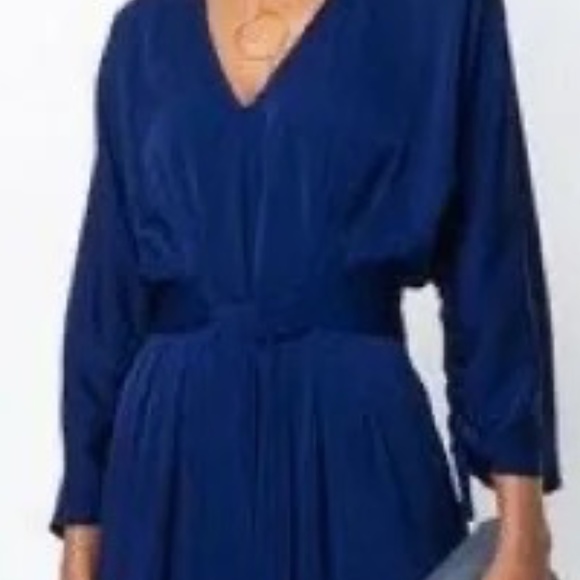 STELLA MCCARTNEY Sapphire Drawstring Tie Ruched Cady Jumpsuit sz 38/S $1275 - Picture 2 of 5